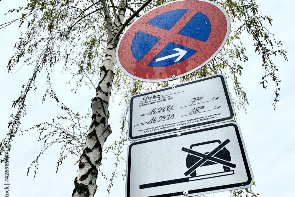 Temporäres Halteverbot für einen Umzug