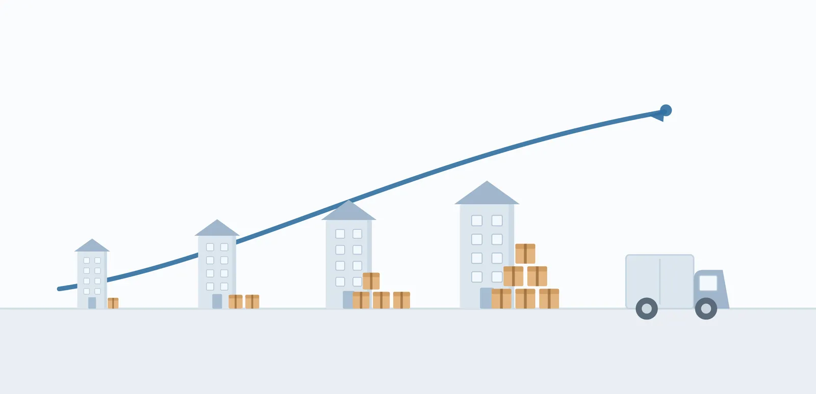 Grafik: Mit der Wohnungsgröße wachsen Umzugsvolumen und Umzugskosten